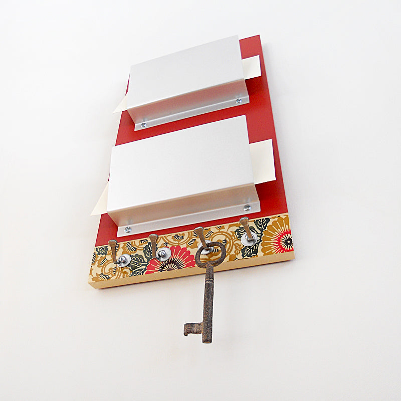 Artful mail holder piece titled KYOTO